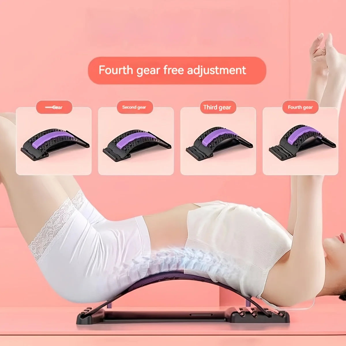 Ultimate 4-Level Back Stretcher for Posture Support and Pain Relief