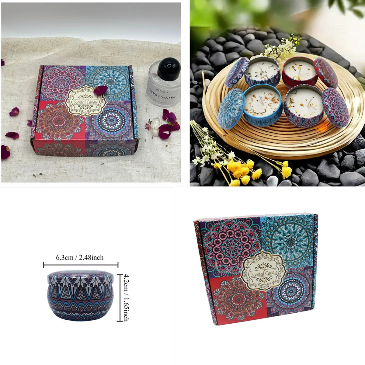 Calming Scented Candle Set – Stress Relief for Pilates & Yoga