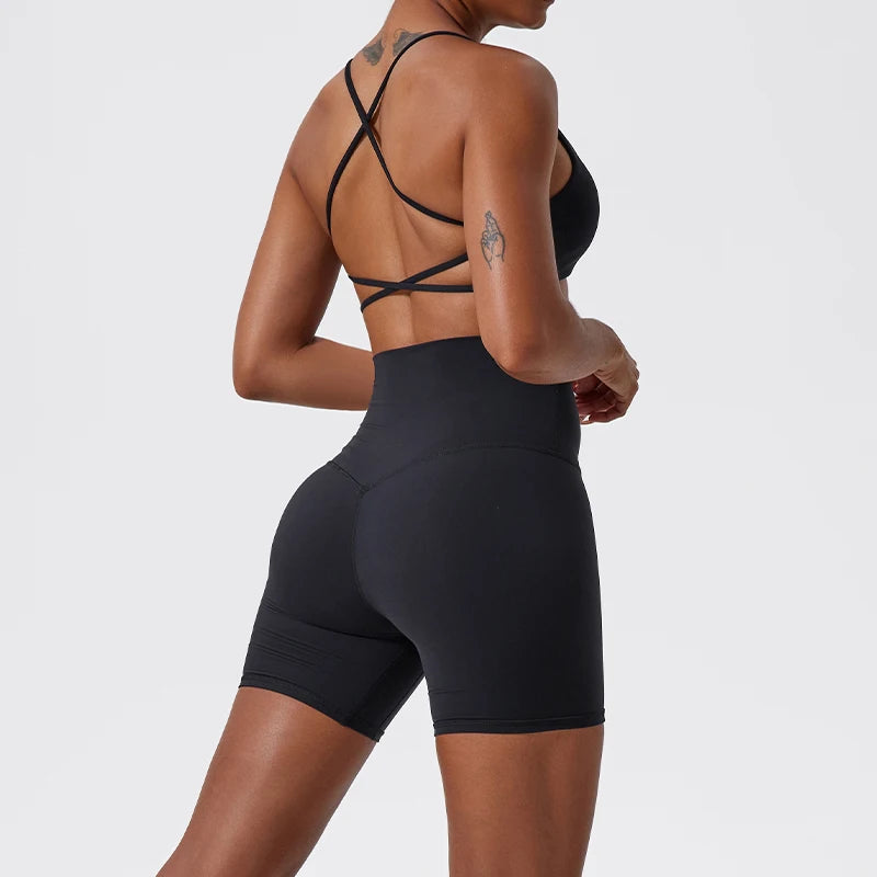 Ultimate Quick-Dry Pilates Bra and Shorts Set for Comfort