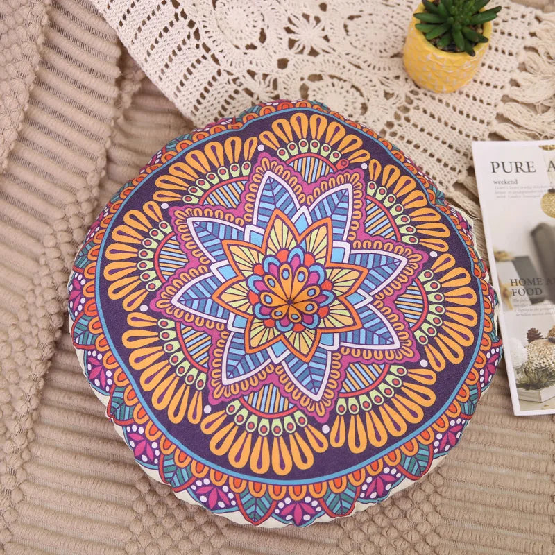 Premium Boho Cotton Linen Floor Cushion for Mindful Living