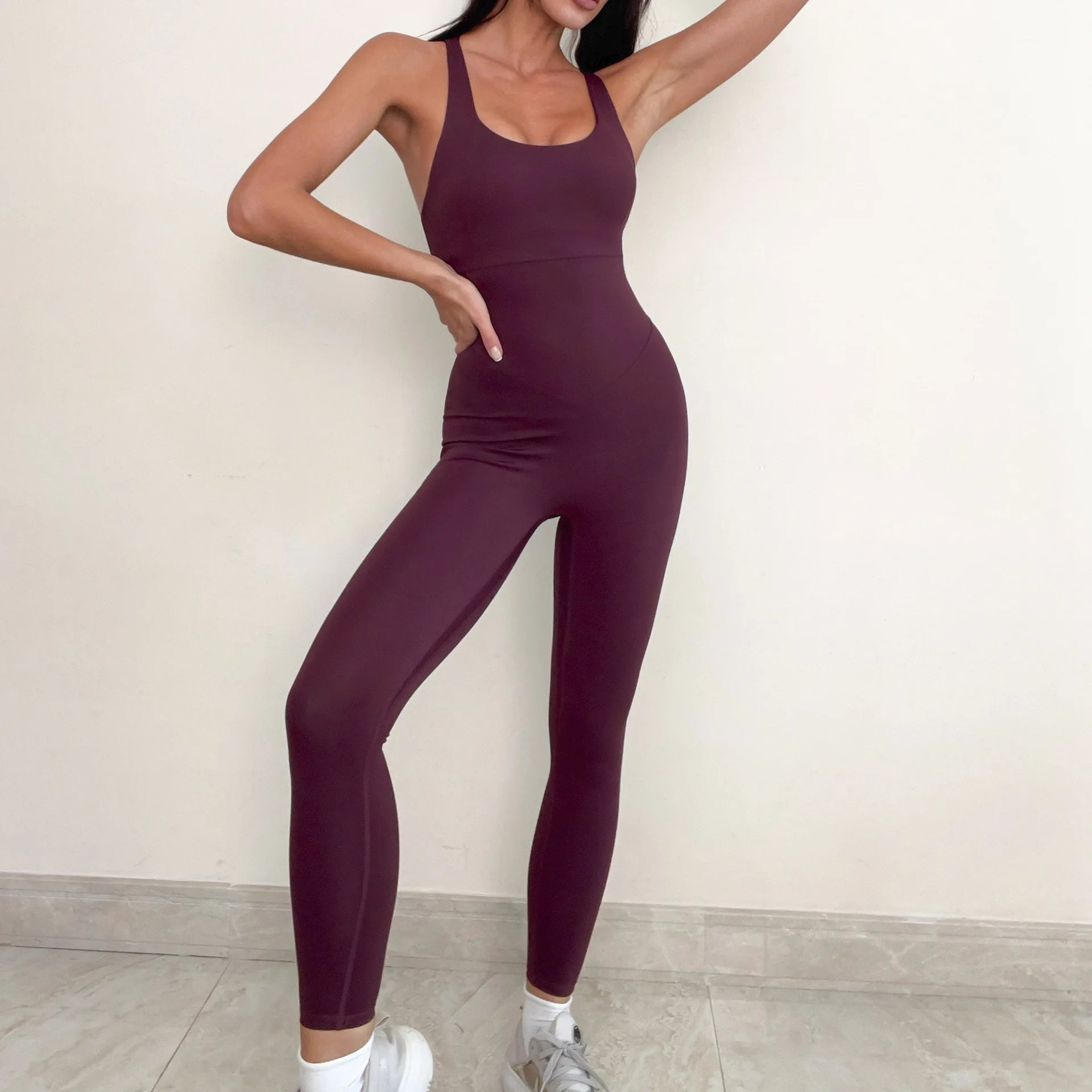 Ultimate High-Stretch Pilates Jumpsuit for Breathable Comfort