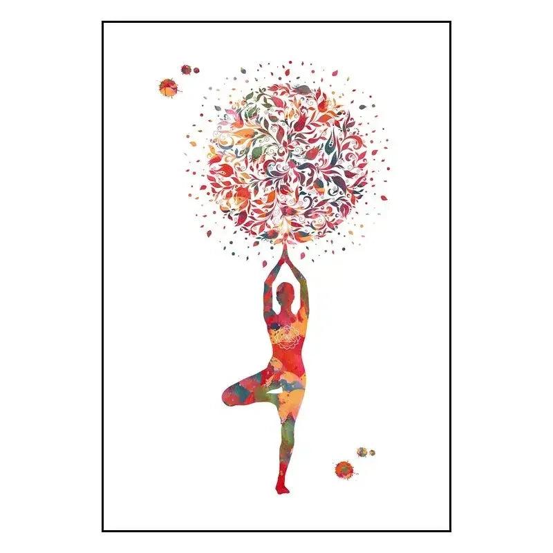 Elegant Nordic Yoga Wall Art – Meditation Poster for Home Decor