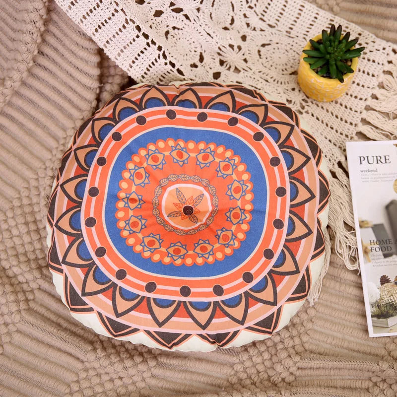 Premium Boho Cotton Linen Floor Cushion for Mindful Living