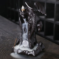 Artistic Purple Sand Dragon Incense Fountain – Backflow Smoke Decor