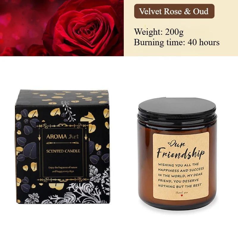 Premium 200g Soy Wax Candle – Fragrant Jar for Yoga & Meditation