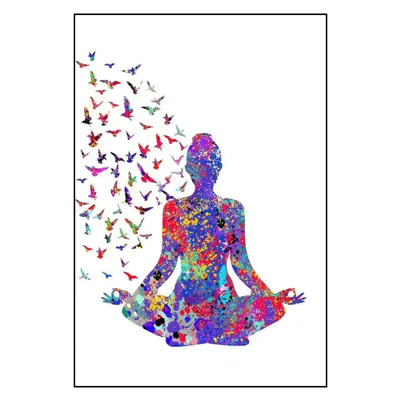 Elegant Nordic Yoga Wall Art – Meditation Poster for Home Decor