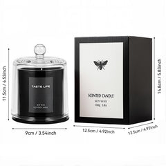 Ultimate Soy Wax Aromatherapy Candle with Glass Cloche for Relaxation