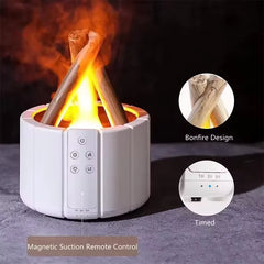 Elegant Flame Aromatherapy Humidifier – Silent Soft Light for Home