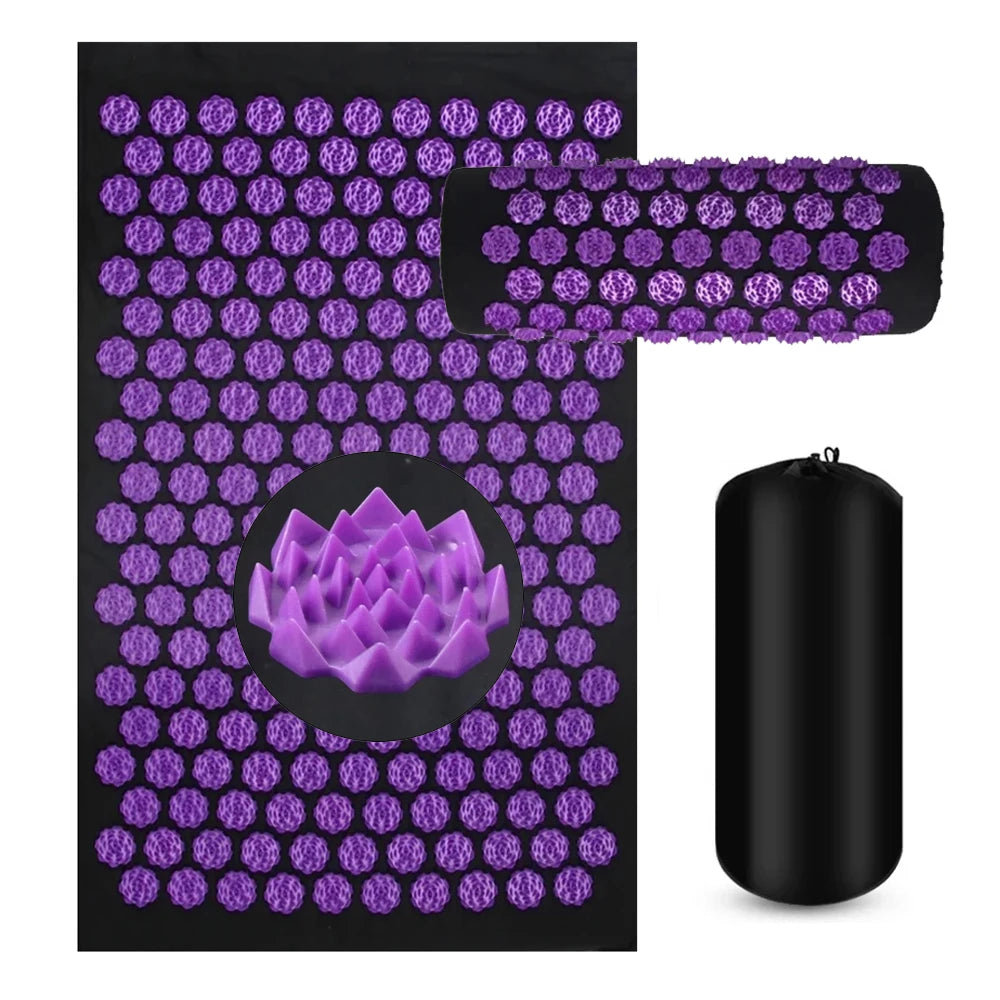Ultimate Acupressure Yoga Mat Set with Spike Design for Stress Relief