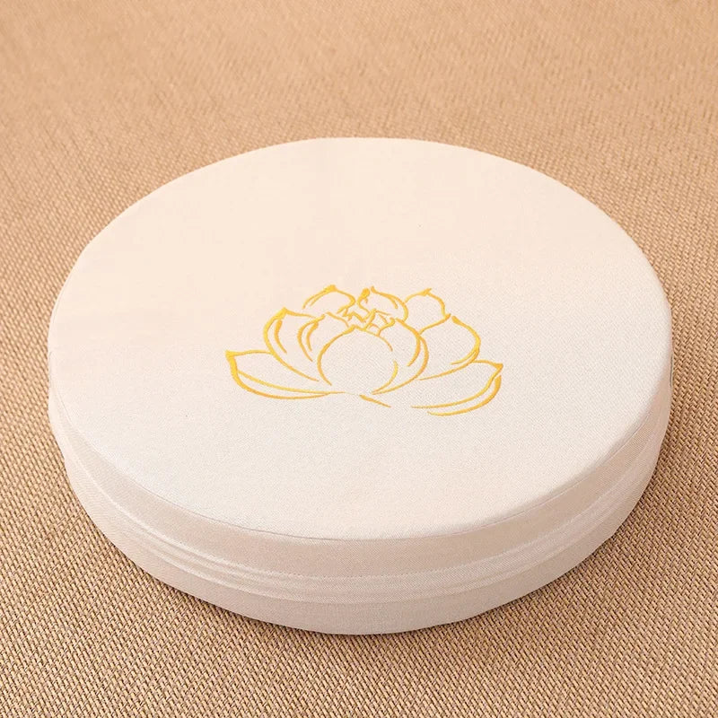 Deluxe Round Meditation Cushion – Removable Cover with Backrest
