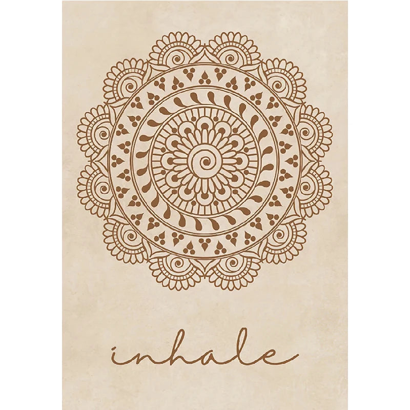 Ultimate Boho Yoga Wall Art Set with Motivational Quotes for Calm