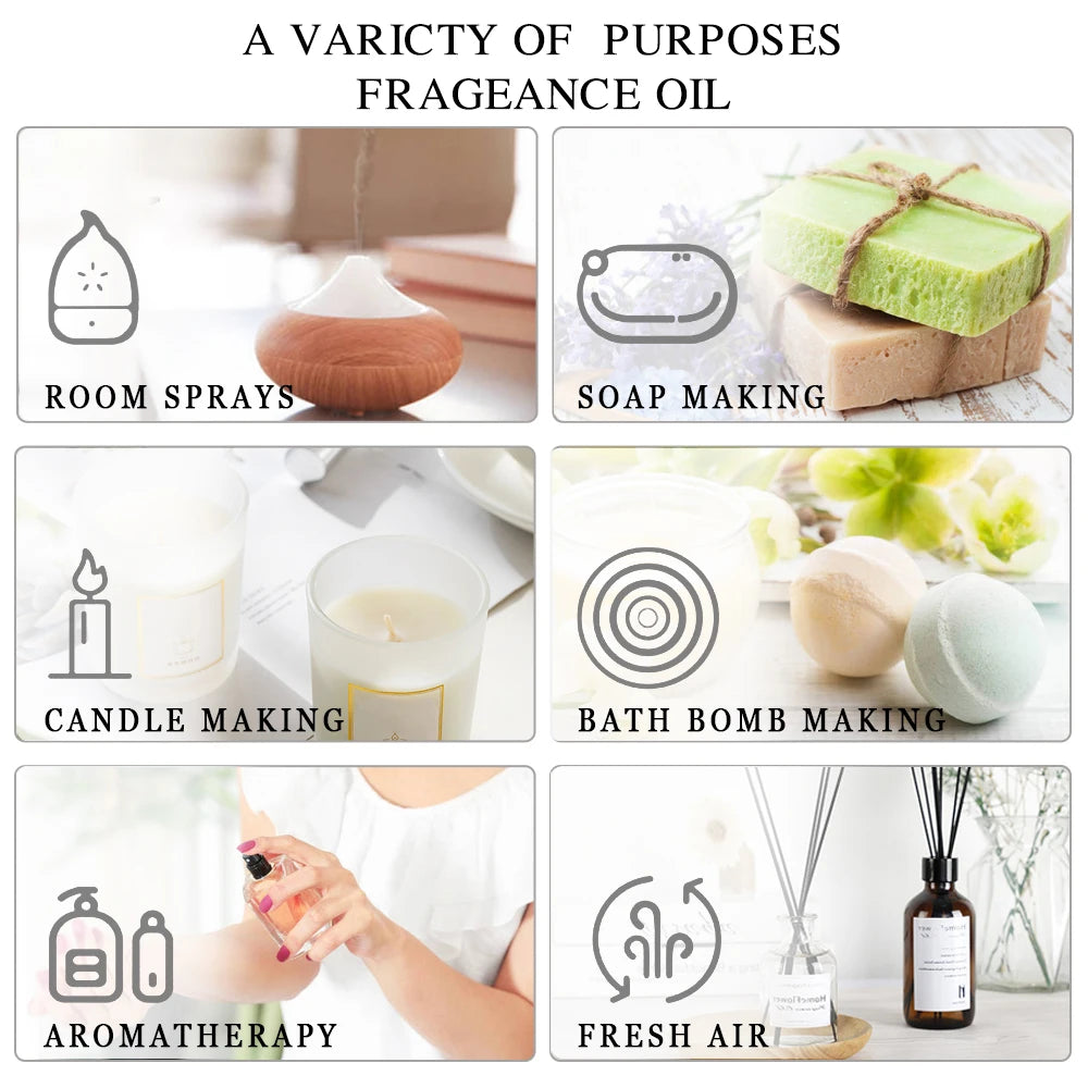 Vibrant MAYJAM Fruit Essential Oils – 10ml Diffuser & Candle Use