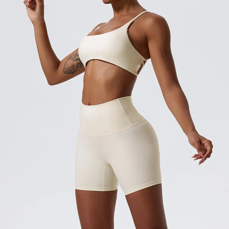 Ultimate Quick-Dry Pilates Bra and Shorts Set for Comfort