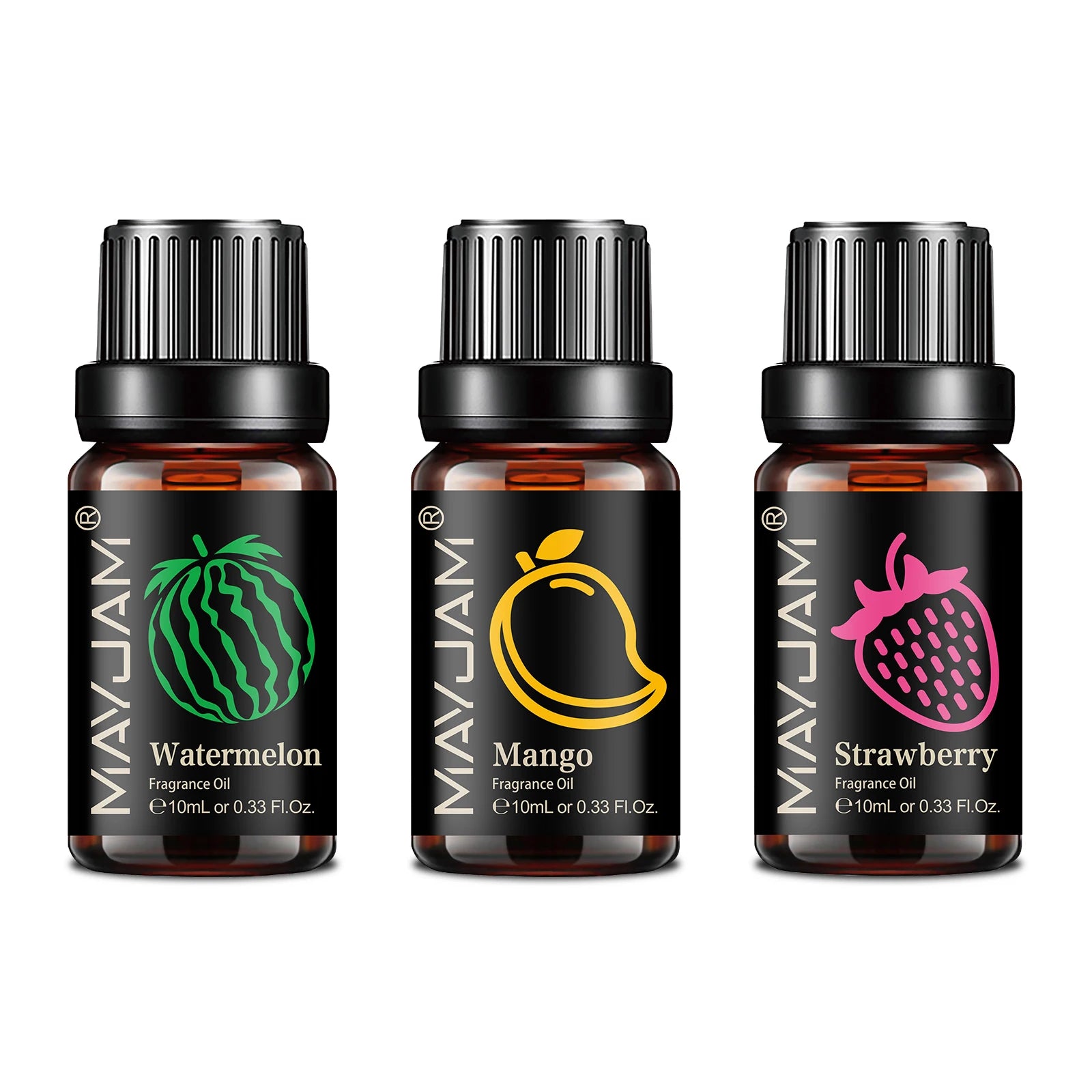 Vibrant MAYJAM Fruit Essential Oils – 10ml Diffuser & Candle Use
