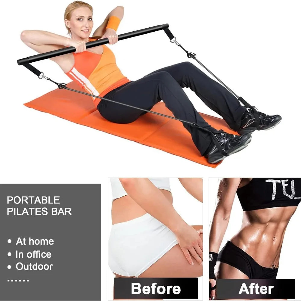 Ultimate Resistance Bands Set with Fitness Bar for Home Workouts