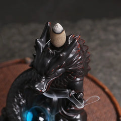 Elegant Dragon Backflow Incense Burner – Ceramic Aromatherapy Decor