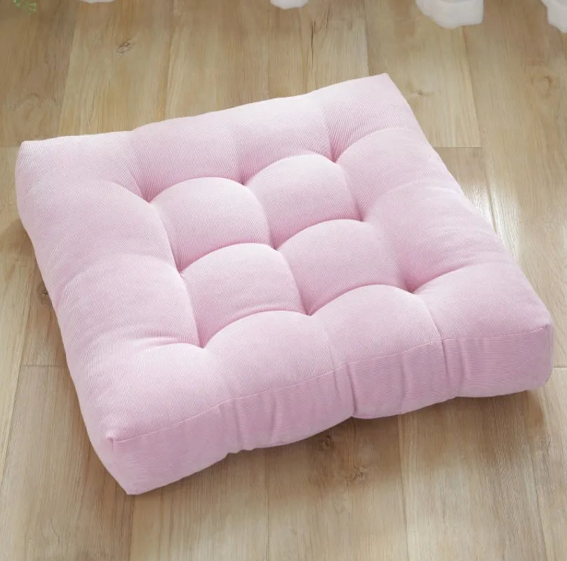Premium Square Floor Pillow – Thick Tufted Cushion for Yoga & Meditation