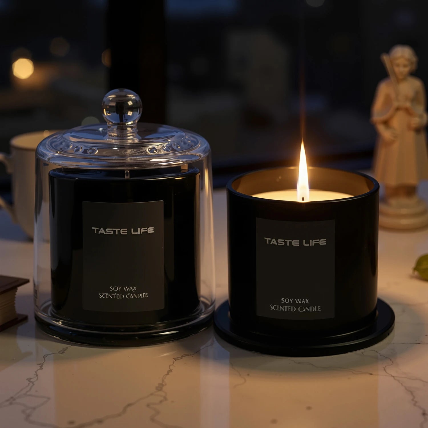 Ultimate Soy Wax Aromatherapy Candle with Glass Cloche for Relaxation