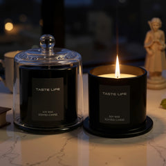 Ultimate Soy Wax Aromatherapy Candle with Glass Cloche for Relaxation