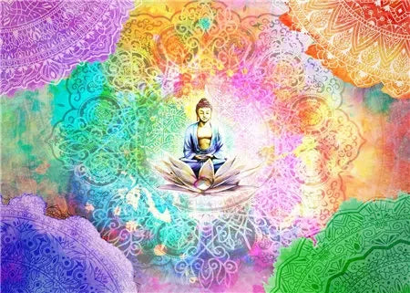 Tranquil Buddha Chakra Mandala Canvas – Meditation Wall Decor