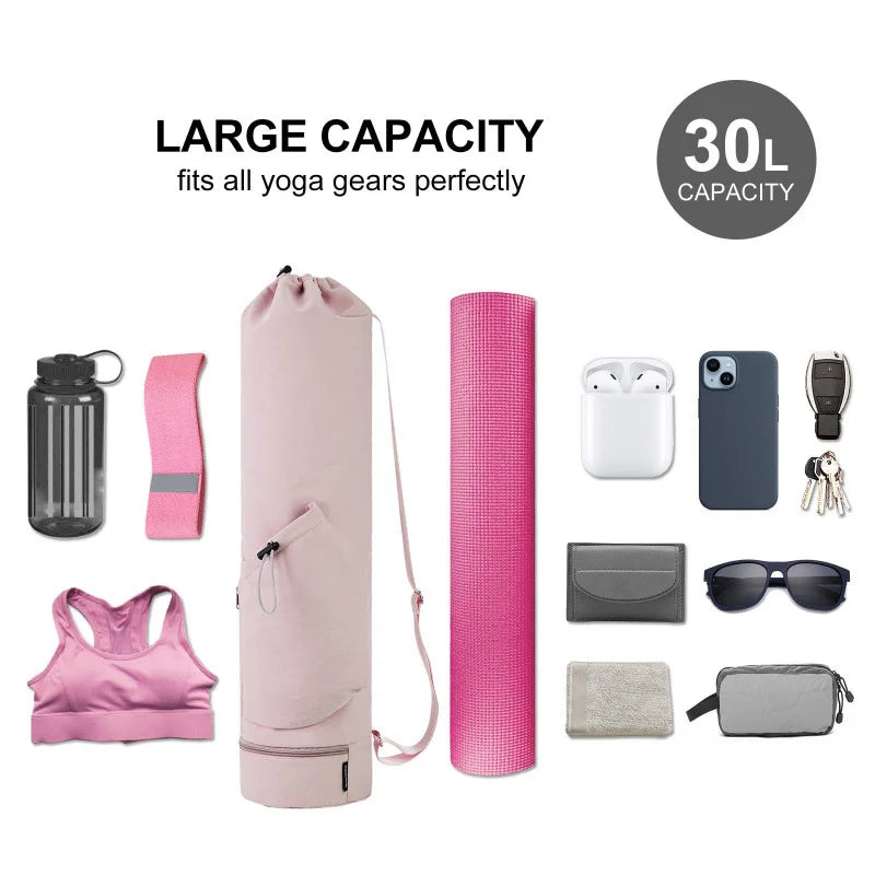 Ultimate Yoga Mat Bag – With Bottle Pocket & Wet Storage for Gym