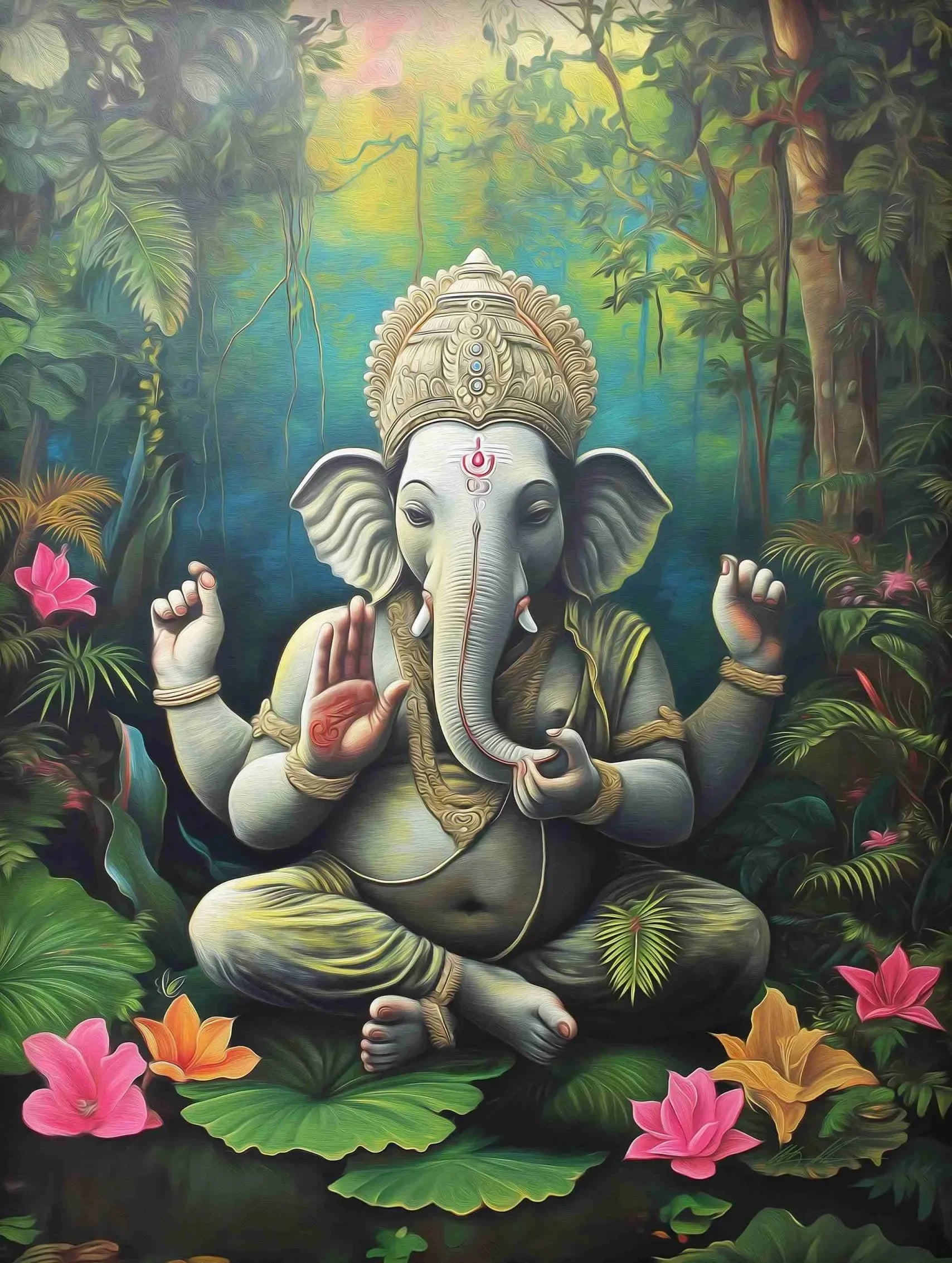 Sacred Lord Shiva & Saraswati Yoga Wall Art – Divine Meditation Decor