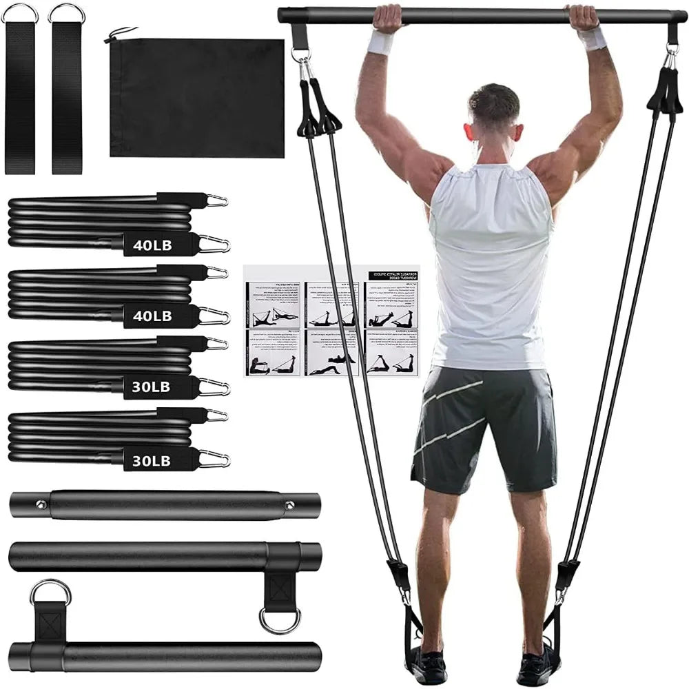 Ultimate Resistance Bands Set with Fitness Bar for Home Workouts