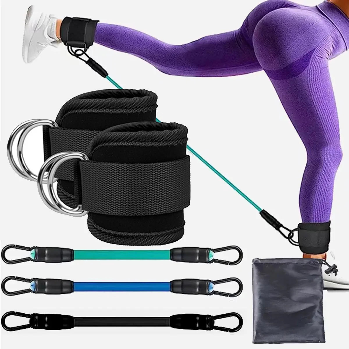 Ultimate Resistance Bands with Adjustable Ankle Straps for Leg Training
