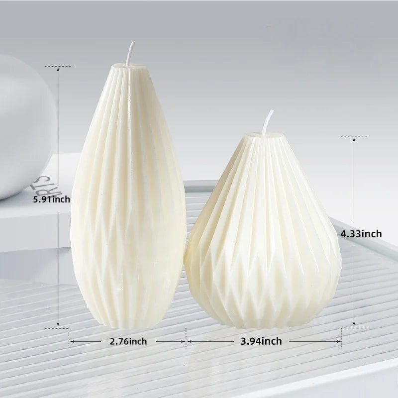 Luxury Ribbed Soy Pillar Candle – Best For Pilates, Yoga and Meditation