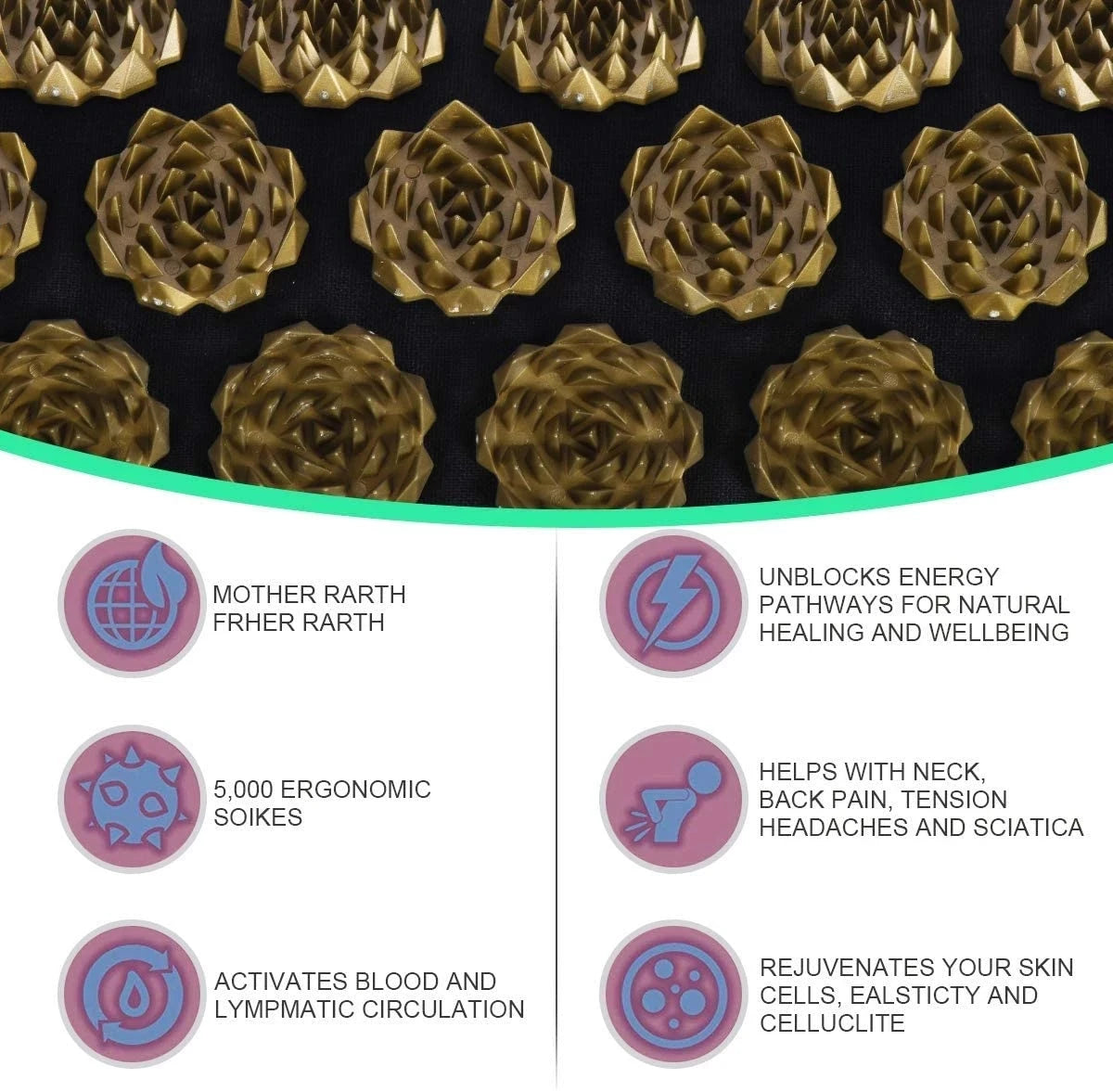 Ultimate Acupressure Yoga Mat Set with Spike Design for Stress Relief