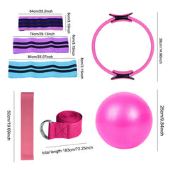 Ultimate Pilates Essentials Kit with Non-Slip Resistance Bands for Home Workouts