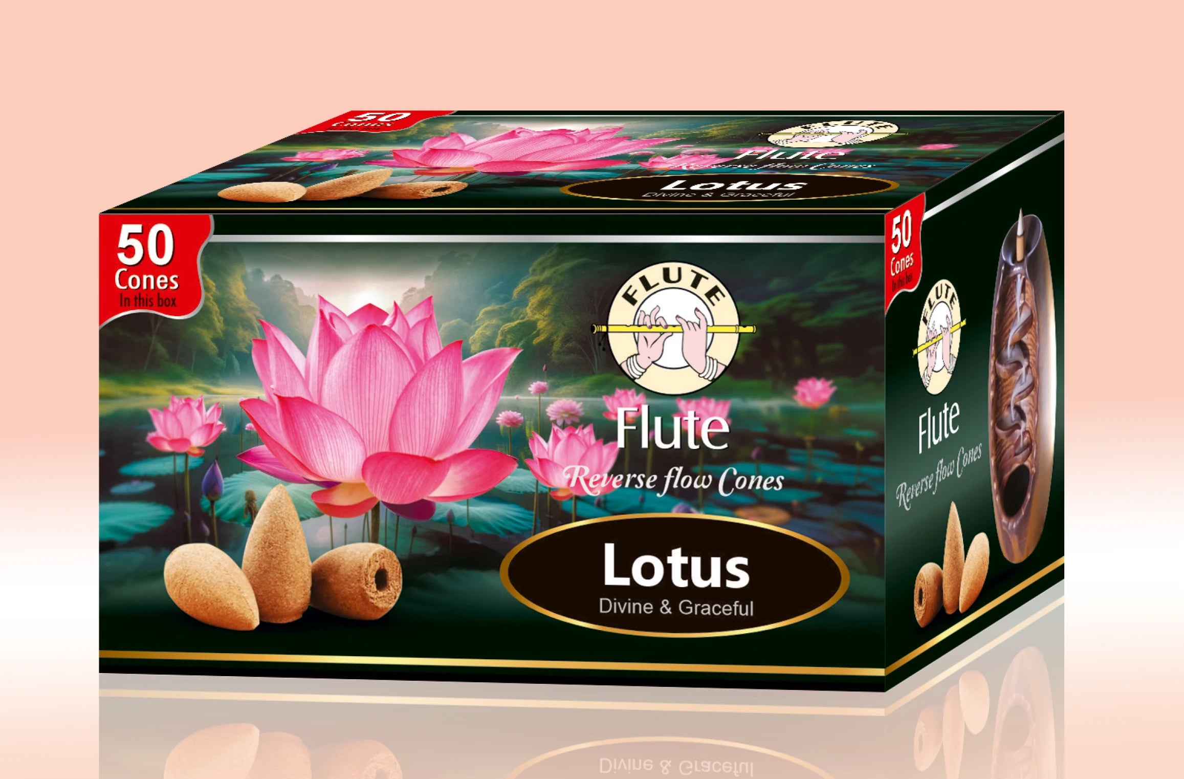 Premium 50-Pack Natural Sandalwood Incense Cones – Long-Lasting Aroma