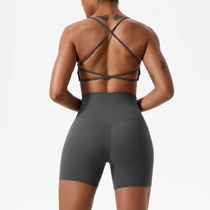 Ultimate Quick-Dry Pilates Bra and Shorts Set for Comfort