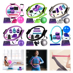 Ultimate Pilates Essentials Kit with Non-Slip Resistance Bands for Home Workouts