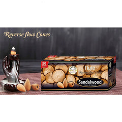 Premium 50-Pack Natural Sandalwood Incense Cones – Long-Lasting Aroma