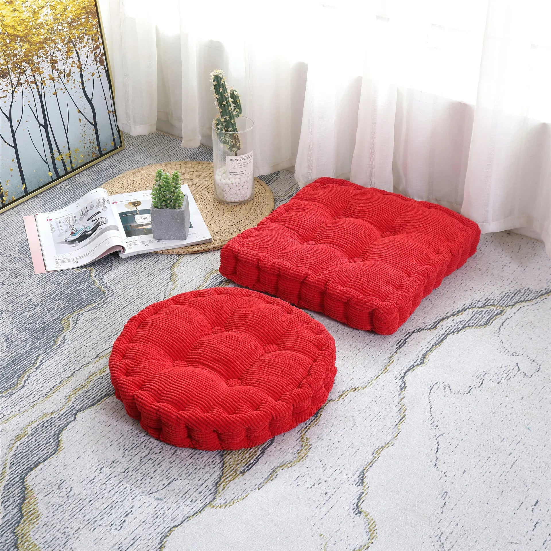 Essential Floor Cushion – Non-Slip, Soft Support for Yoga & Meditation