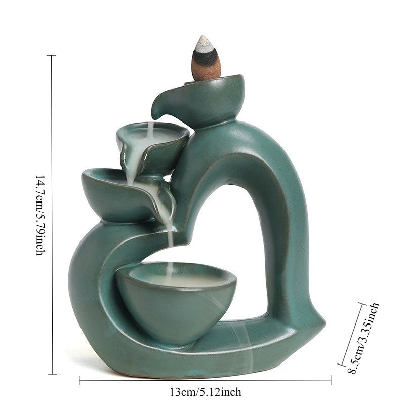 Romantic Ceramic Backflow Burner – European Style Valentine Aromatherapy