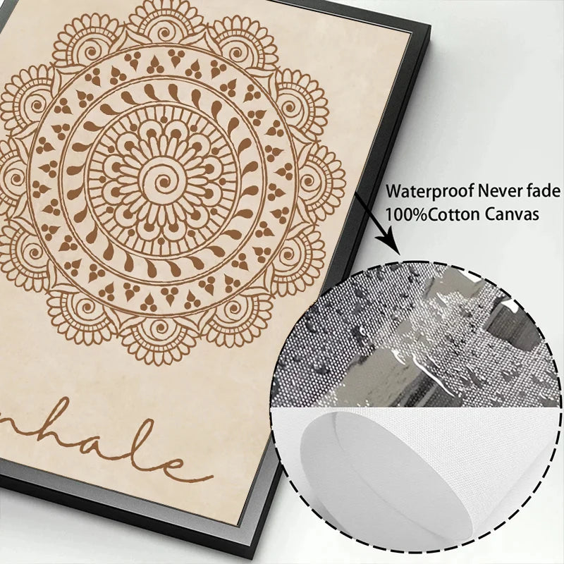 Ultimate Boho Yoga Wall Art Set with Motivational Quotes for Calm