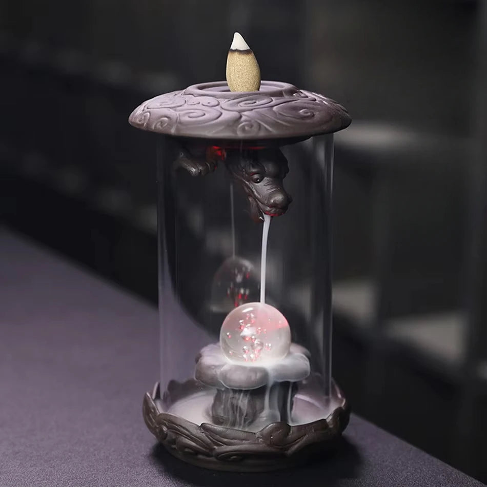 Unique Dragon Backflow Incense Burner – Ceramic Pterosaur Censer