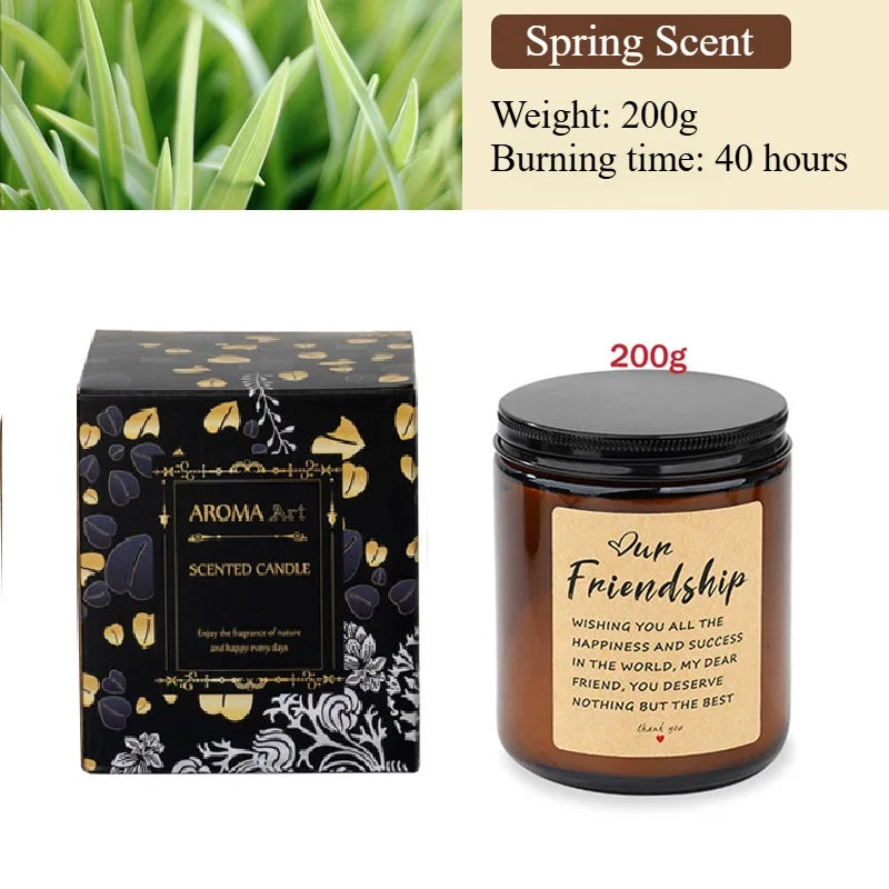 Premium 200g Soy Wax Candle – Fragrant Jar for Yoga & Meditation