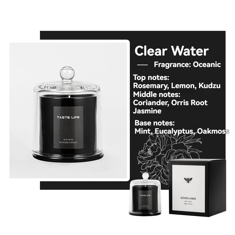 Ultimate Soy Wax Aromatherapy Candle with Glass Cloche for Relaxation