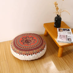 Premium Boho Cotton Linen Floor Cushion for Mindful Living
