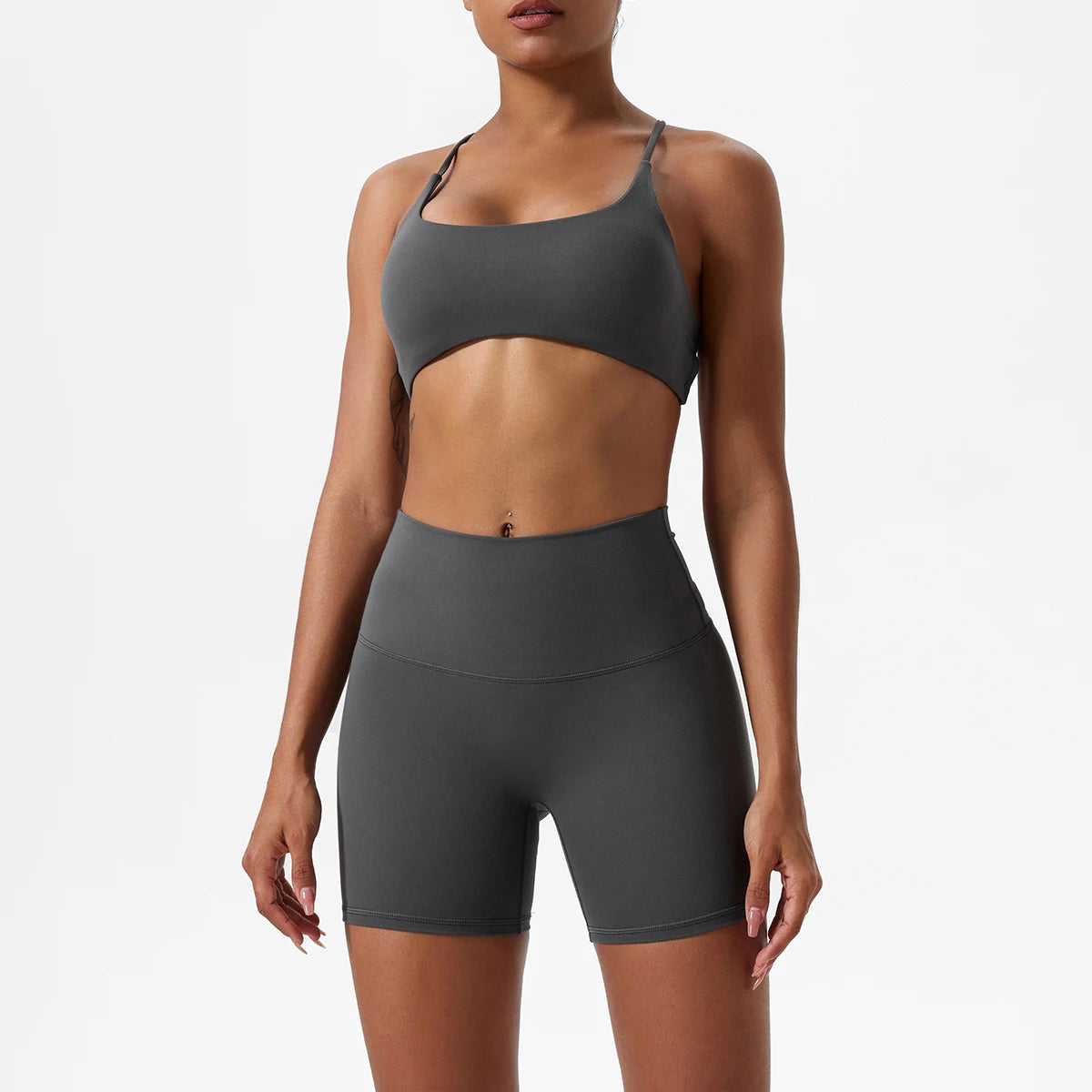Ultimate Quick-Dry Pilates Bra and Shorts Set for Comfort
