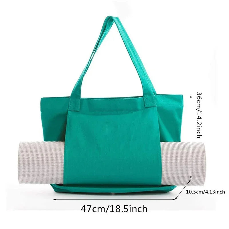 Durable Large Yoga Mat Bag – Foldable Canvas Carrier for Fitness
