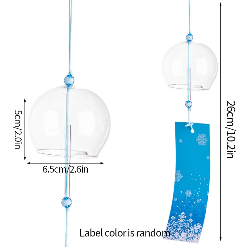Elegant Japanese Sakura Wind Chime – Glass Bell for Room Decor