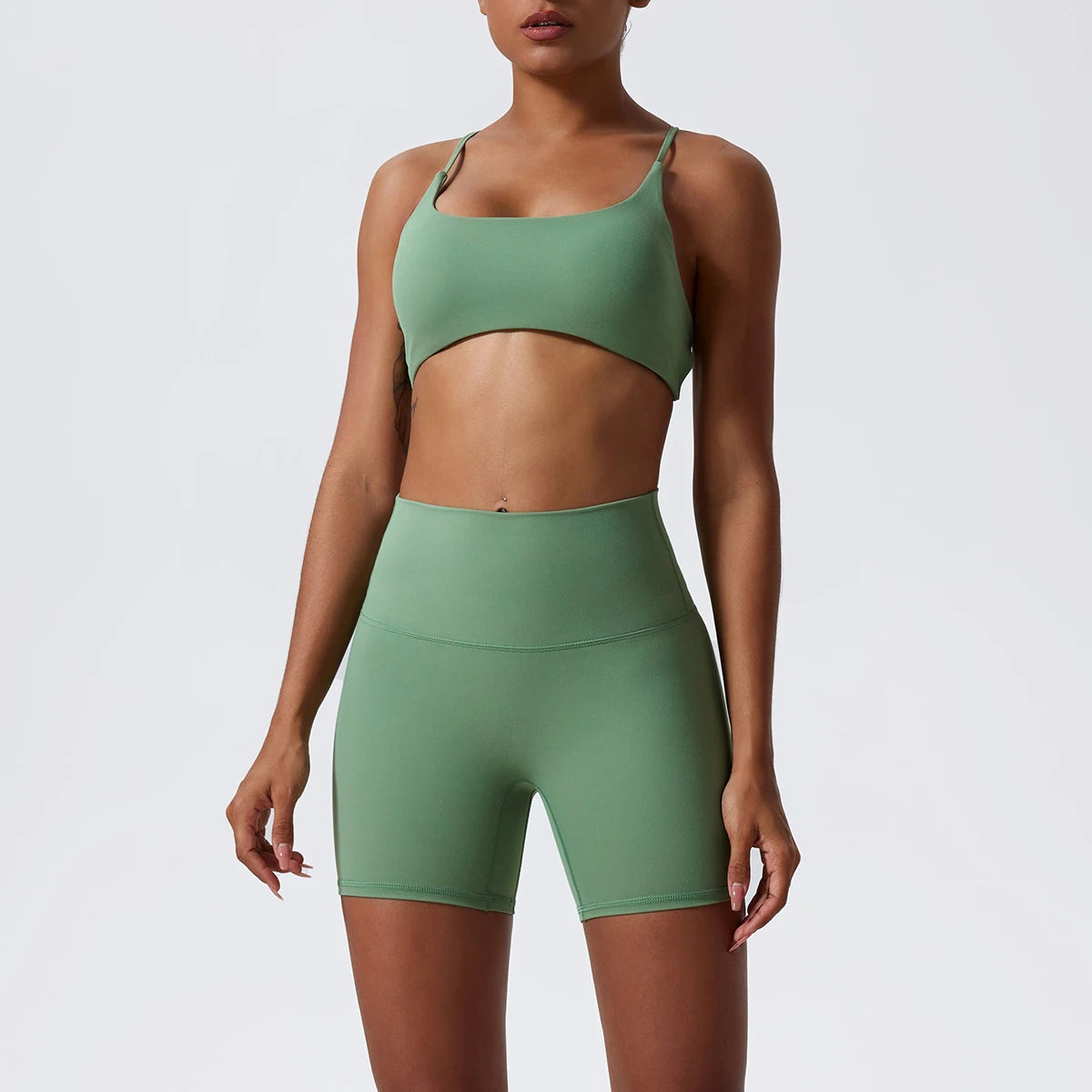 Ultimate Quick-Dry Pilates Bra and Shorts Set for Comfort