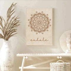 Ultimate Boho Yoga Wall Art Set with Motivational Quotes for Calm