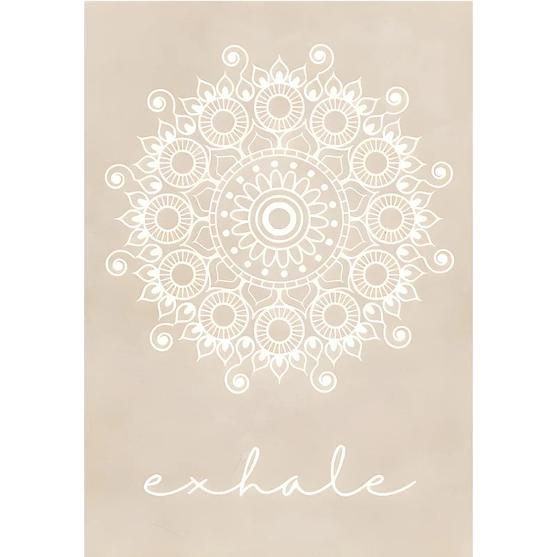 Ultimate Boho Yoga Wall Art Set with Motivational Quotes for Calm