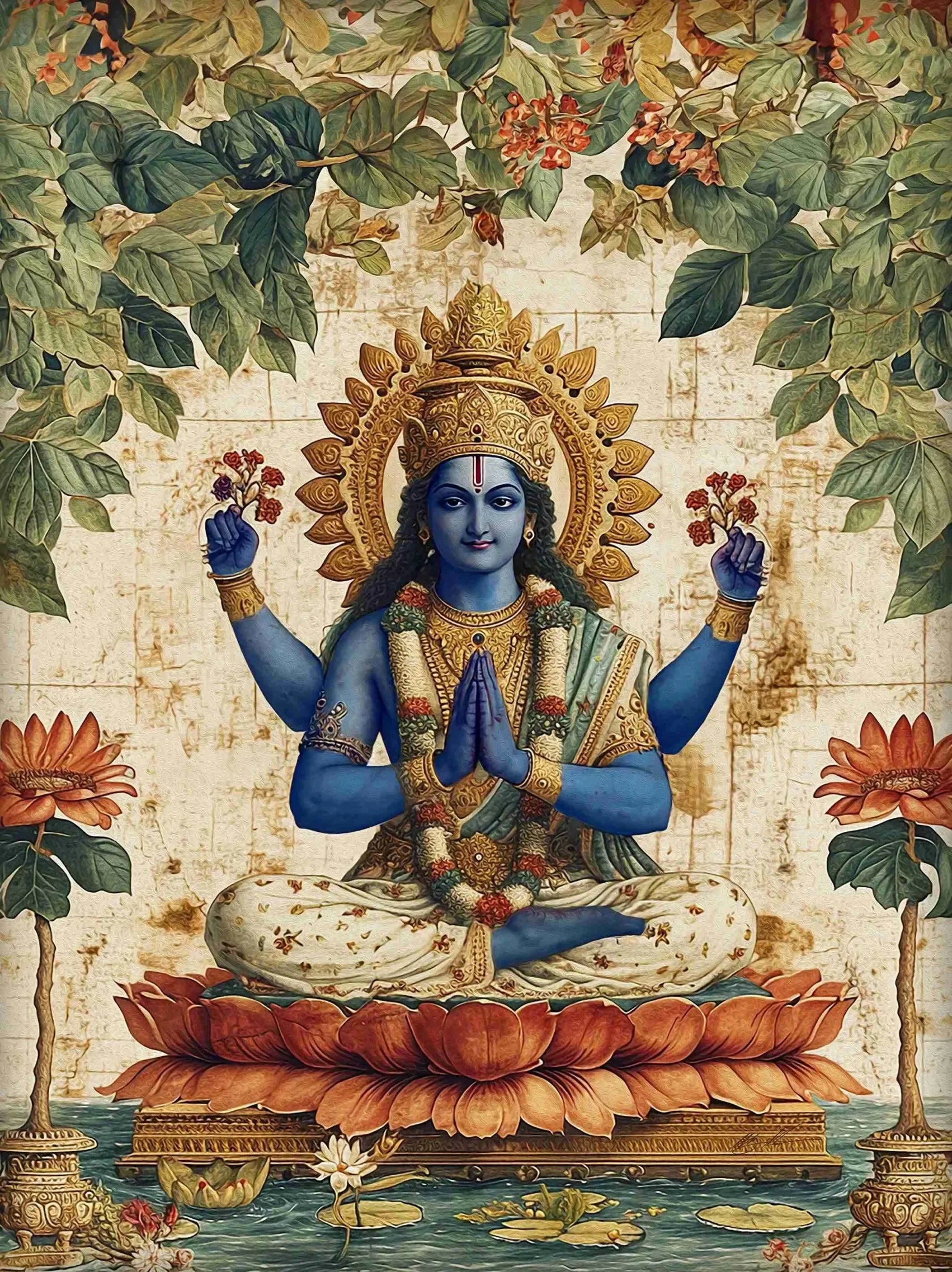 Sacred Lord Shiva & Saraswati Yoga Wall Art – Divine Meditation Decor